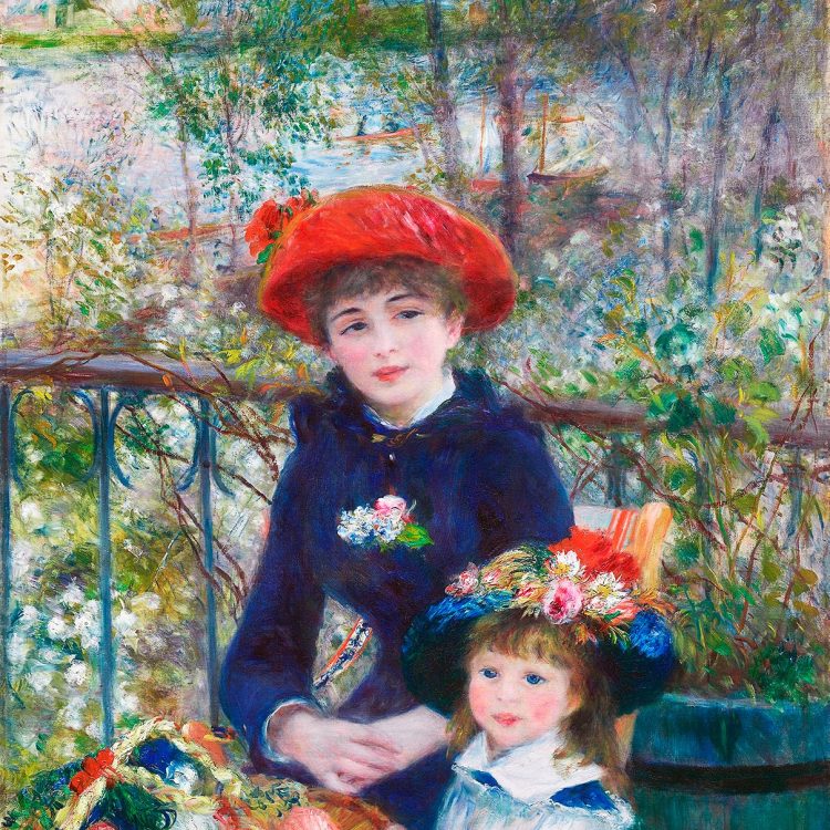 Two Sisters On the Terrace (1881) | Pierre Auguste Renoir | FREE DIGITAL DOWNLOAD