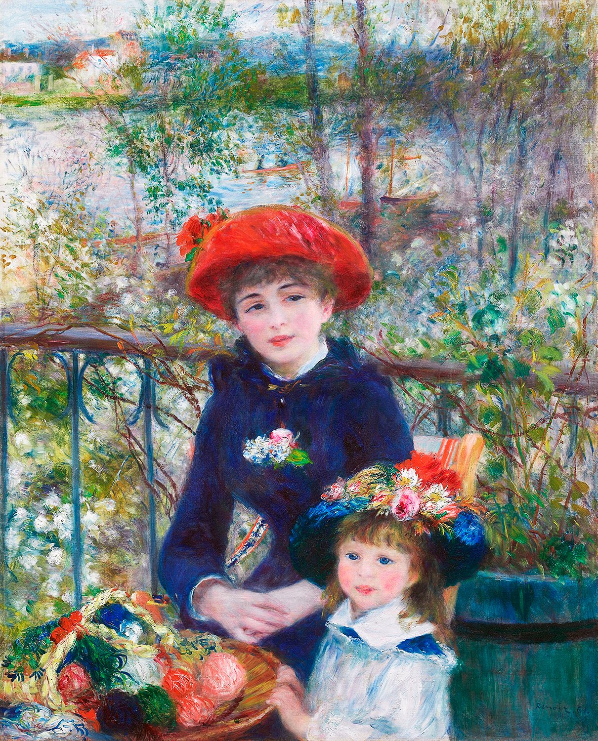 Two Sisters On the Terrace (1881) | Pierre Auguste Renoir | FREE DIGITAL DOWNLOAD