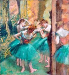 dancers pink and green edgar degas