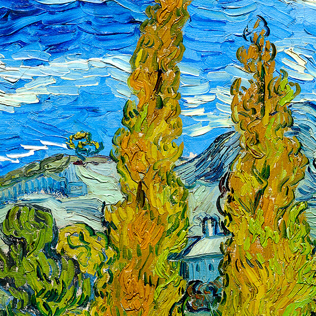 Two Poplars at Saint-Rémy (1889) | Vincent Van Gogh | FREE DIGITAL DOWNLOAD