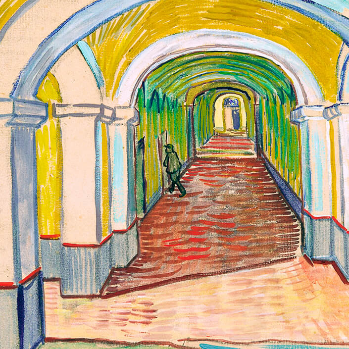 Corridor in the Asylum (1889) | Vincent Van Gogh | FREE DIGITAL DOWNLOAD