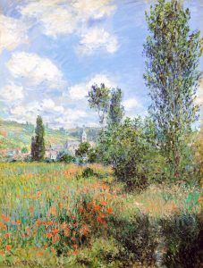 view of vetheuil claude monet