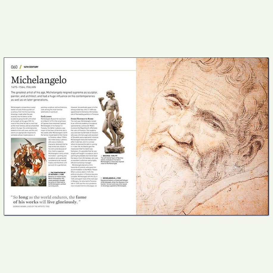 BOOK PAGE MICHAELANGELO 60PC