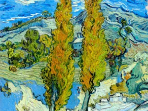 Two Poplars at Saint-Rémy (1889) | Vincent Van Gogh | FREE DIGITAL DOWNLOAD