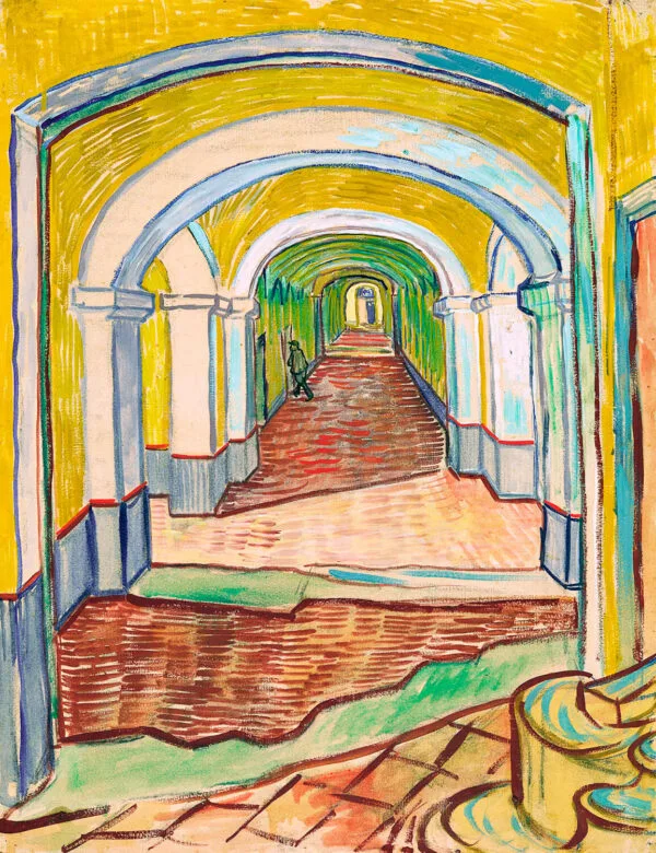 Corridor in the Asylum (1889) | Vincent Van Gogh | FREE DIGITAL DOWNLOAD