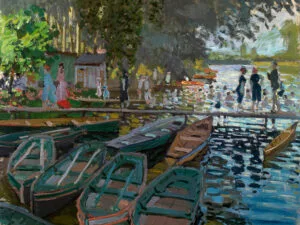 Bathers at la Grenouillère (1869) | Claude Monet | FREE DIGITAL DOWNLOAD