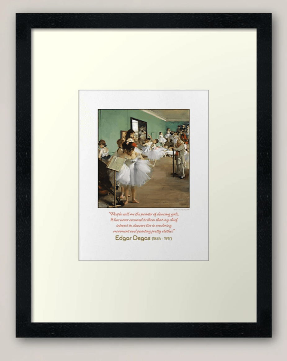 Edgar Degas Quotes 3 edgar dega framed print on redbubble